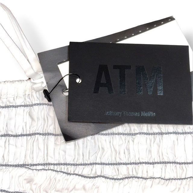 Top de Tirantes Blanco Fruncido ATM Anthony Thomas Melillo