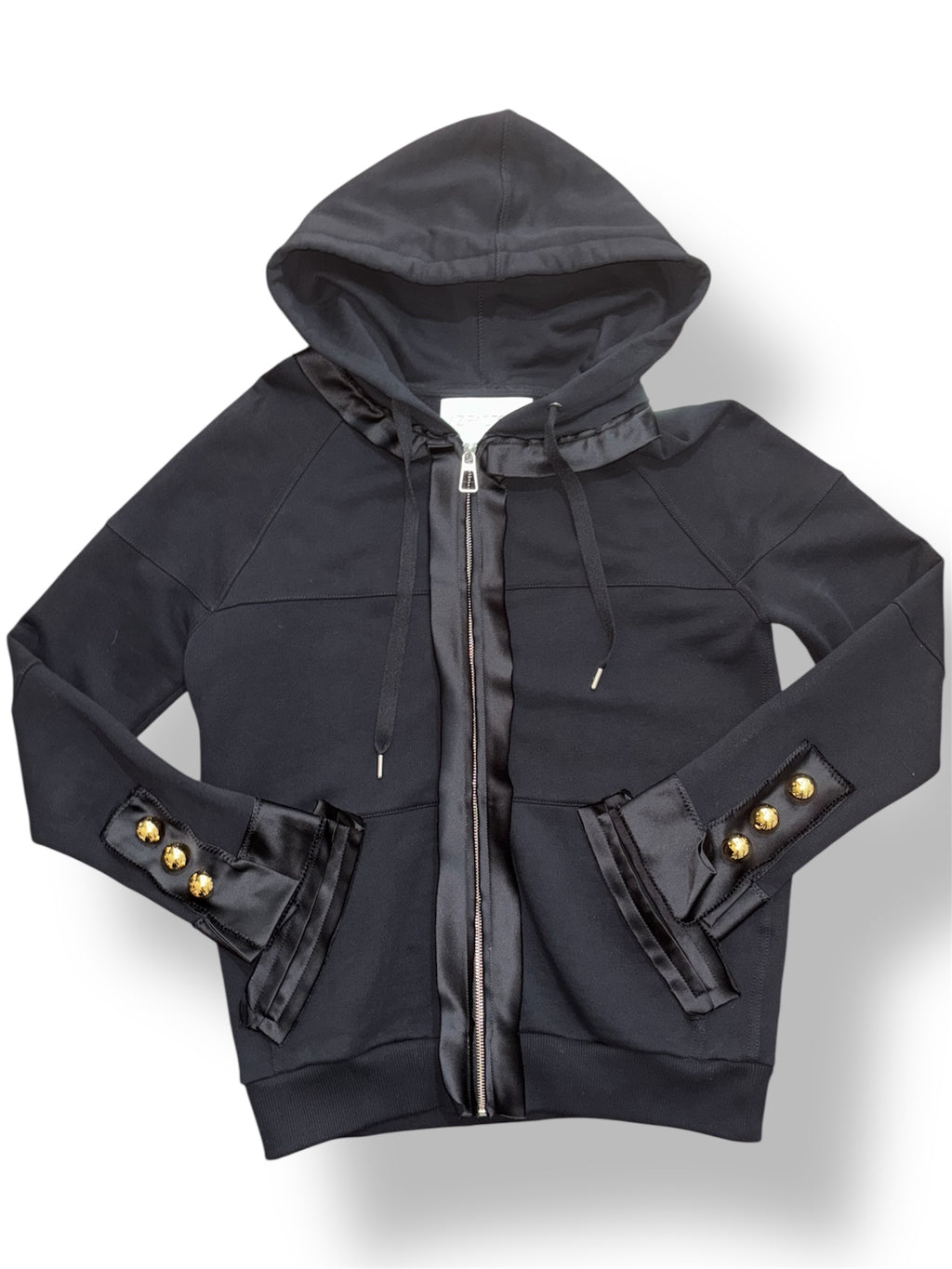 Sudadera de Lujo AZ Factory con Capucha y Detalles Satinados