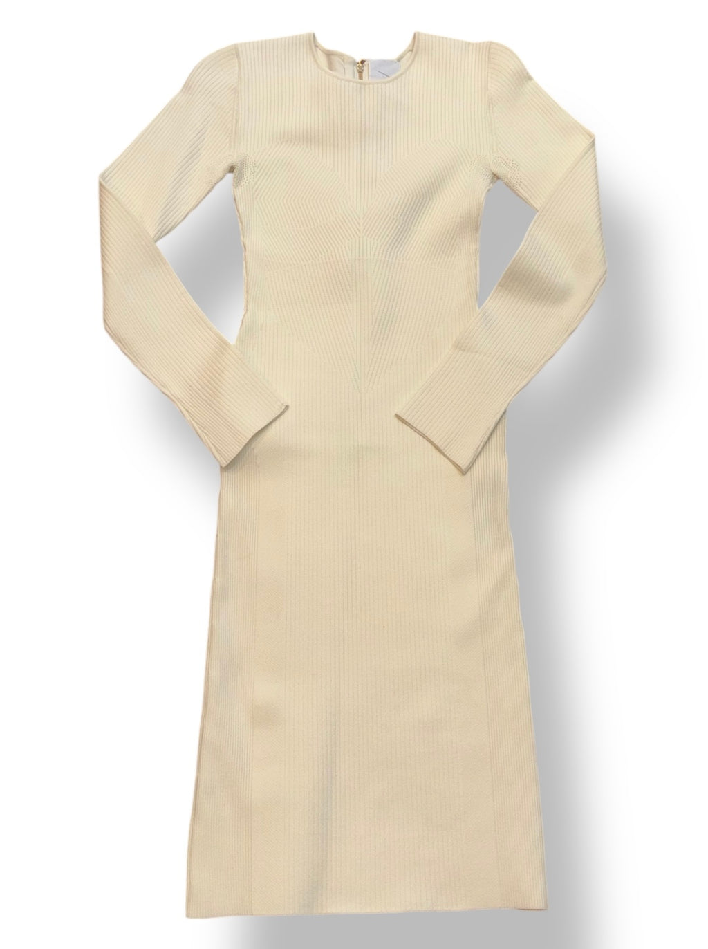 Vestido Midi de Punto de Canalé AZ Factory con Hombros Estructurados