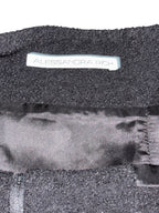 Minifalda Alessandra Rich Tweed Negro con Botones de Cristal