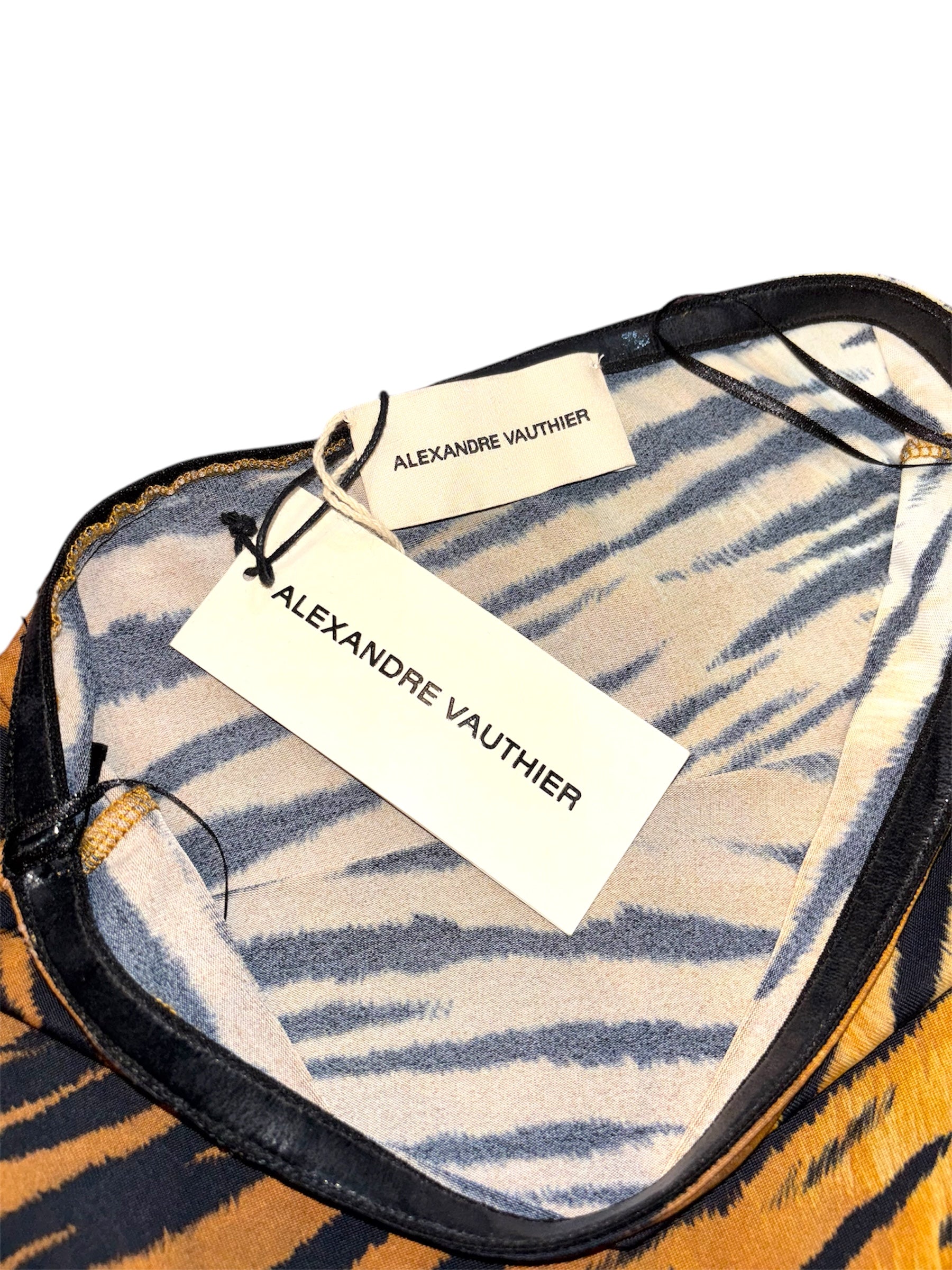 Vestido de Tubo de Tigre Alexandre Vauthier Animal Print