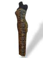 Vestido de Tubo de Tigre Alexandre Vauthier Animal Print