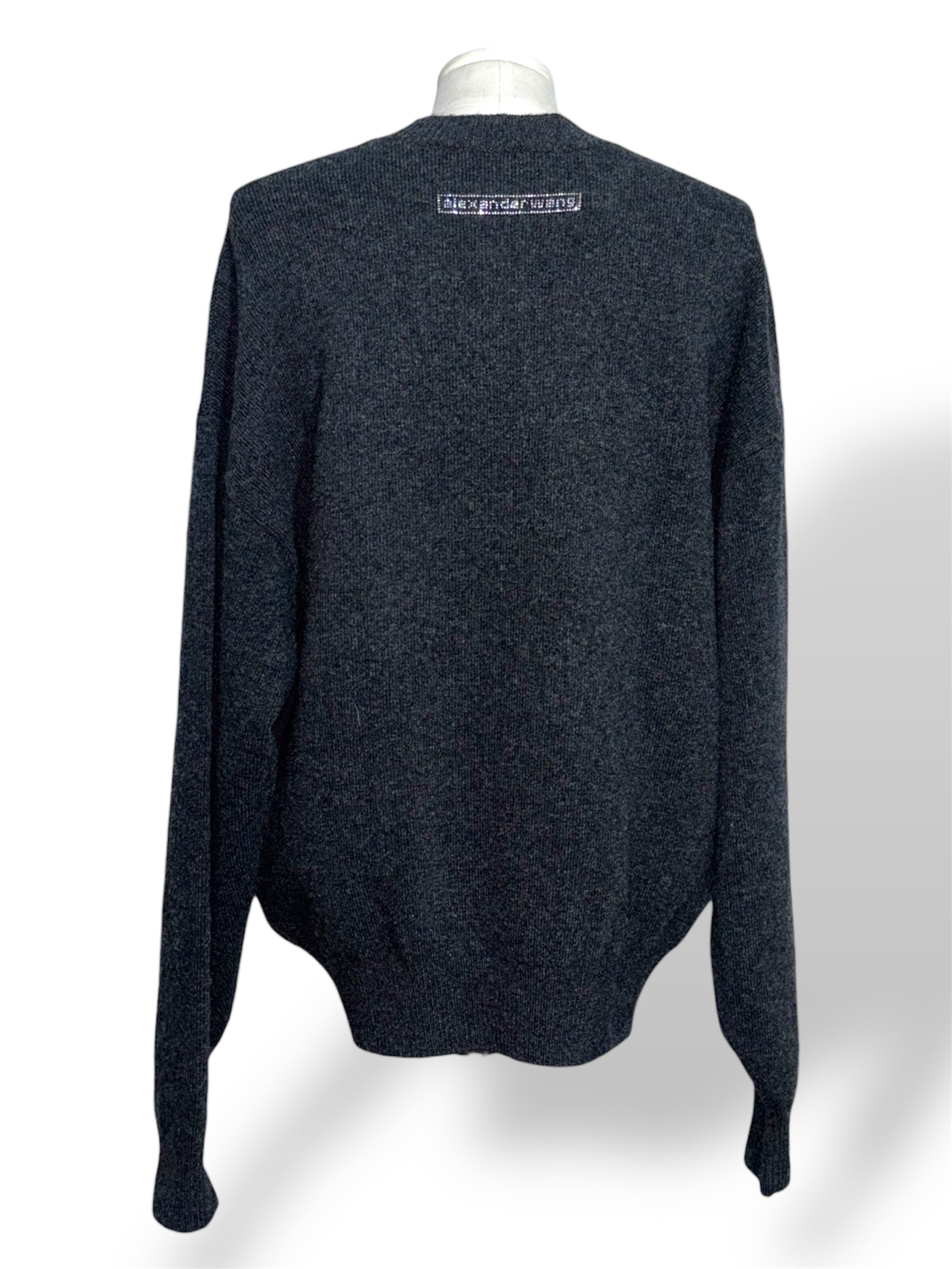 Jersey Gris Alexander Wang con Oso de Cristales