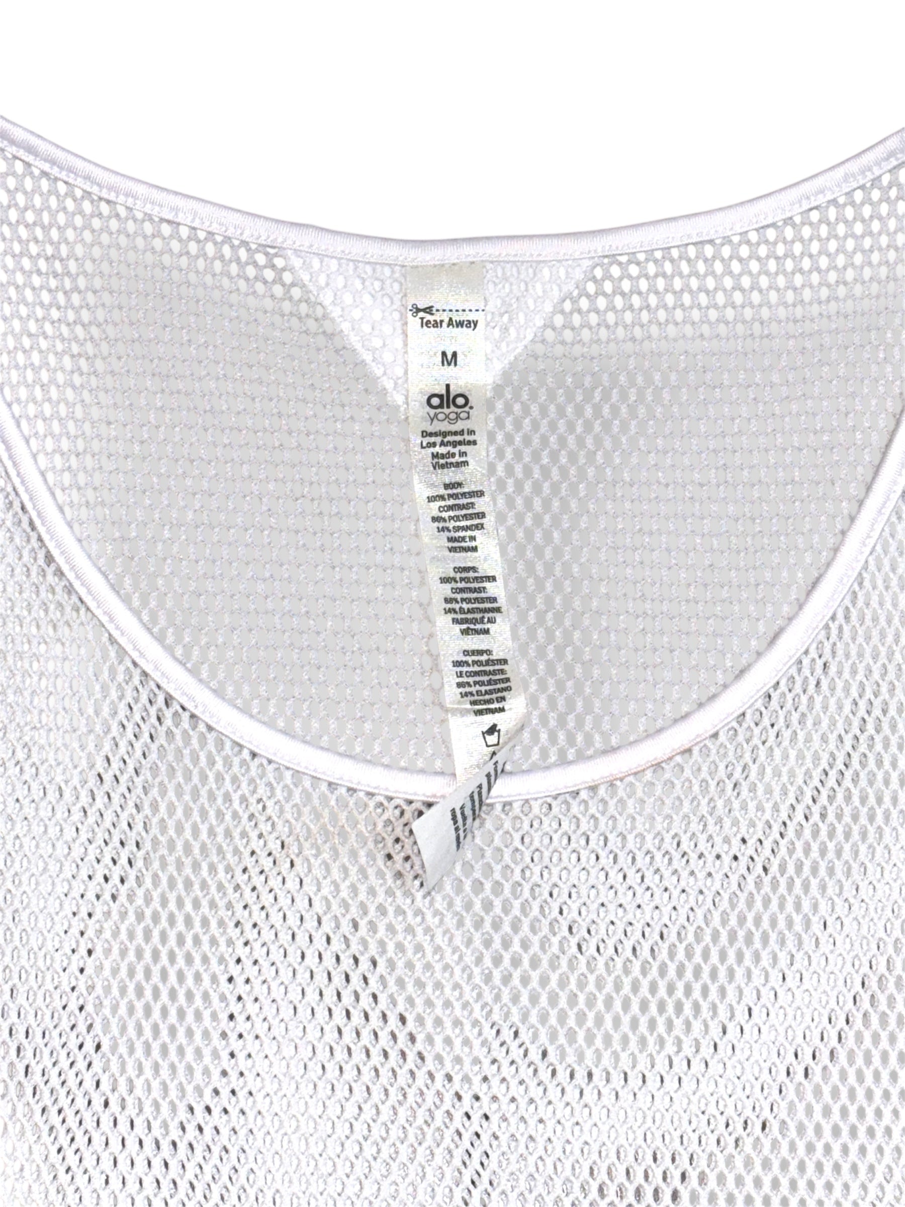 Camiseta de Malla Blanca Alo Yoga