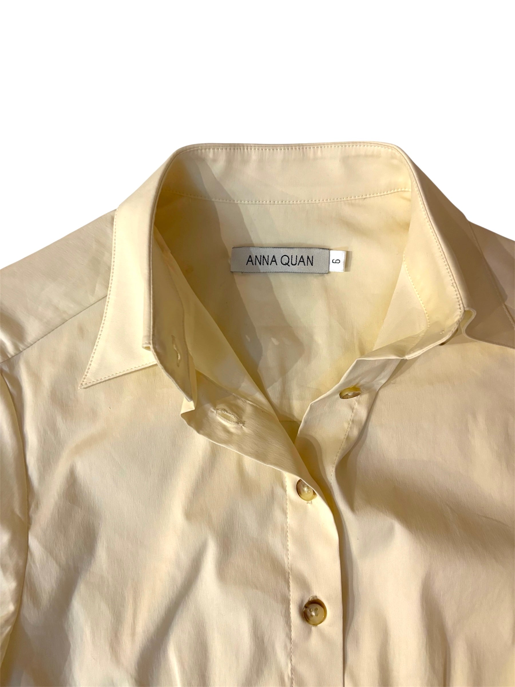 Blusa Ajustada de Algodón Anna Quan