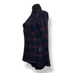Camisa Fina de Cuadros Negros y Naranjas Antik Batik