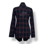 Camisa Fina de Cuadros Negros y Naranjas Antik Batik