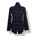 Camisa Fina de Cuadros Negros y Naranjas Antik Batik