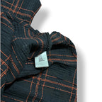 Camisa Fina de Cuadros Negros y Naranjas Antik Batik