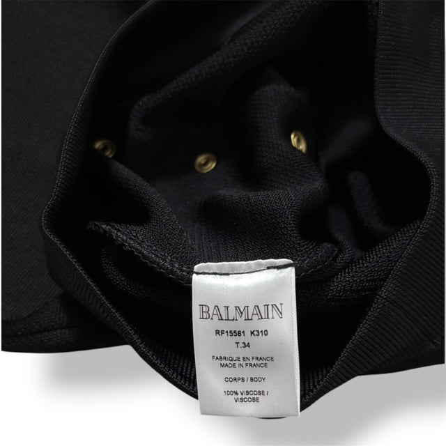 Pantalón Acampanado Balmain de con Botones Dorados – Negro