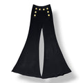 Pantalón Acampanado Balmain de con Botones Dorados – Negro