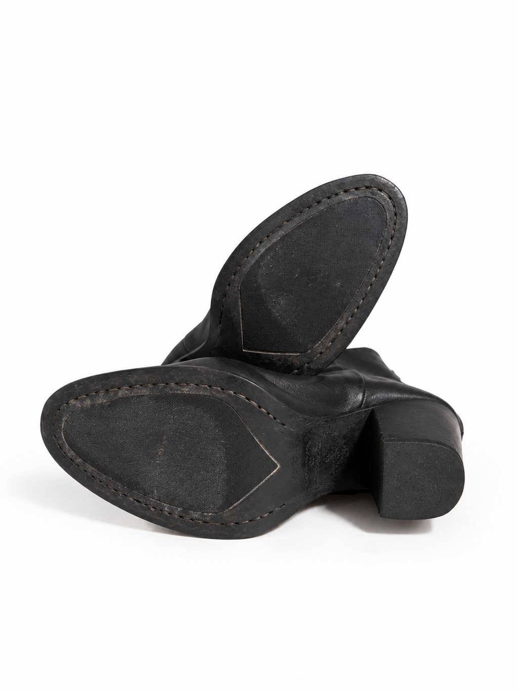 Botines Sartori Gold de piel negra con tacón – Talla 38,5
