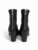 Botines Sartori Gold de piel negra con tacón – Talla 38,5