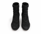 Botines The Last Conspiracy de ante negro con cremallera trasera – Talla 38