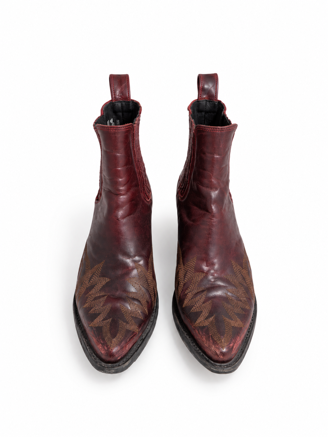 Botines western Old Gringo de piel burdeos – Talla 37,5
