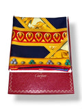 Pañuelo de Seda Cartier Vintage "Les Éléphants" con Caja