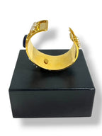 Pulsera Tipo Puño Chanel Pre-Owned 1980/1990 con Piedras y Perlas