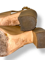 Zapatos Chanel bicolor beige y blanco destalonado