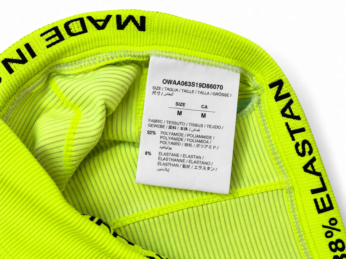 Camiseta deportiva Off-White neón 2018 talla M
