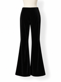 Pantalón acampanado Alice + Olivia de terciopelo negro – Años 2010