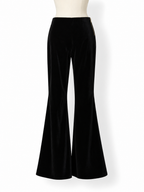 Pantalón acampanado Alice + Olivia de terciopelo negro – Años 2010