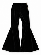 Pantalón acampanado Alice + Olivia de terciopelo negro – Años 2010