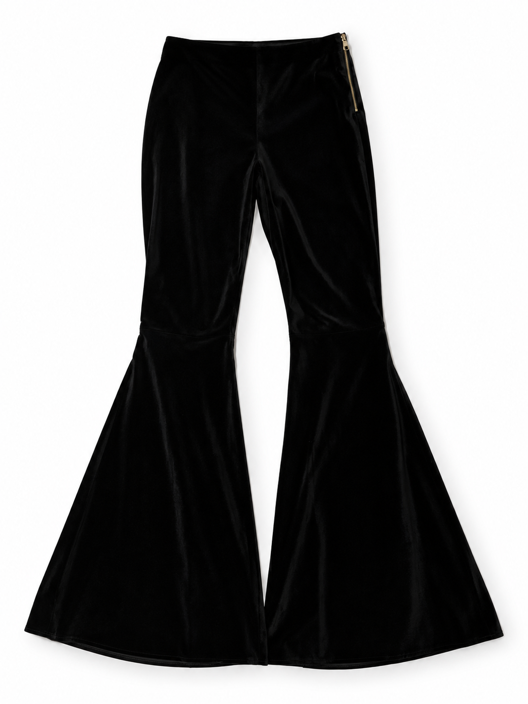Pantalón acampanado Alice + Olivia de terciopelo negro – Años 2010