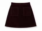 Falda corta A.P.C. de pana burdeos con bolsillos – Talla 34 – Años 2010