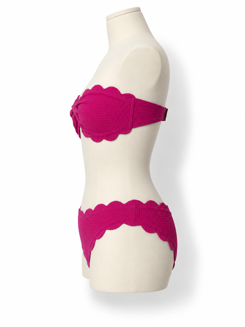 Bikini Marysia Antibes fucsia festoneado – Talla M – Circa 2017