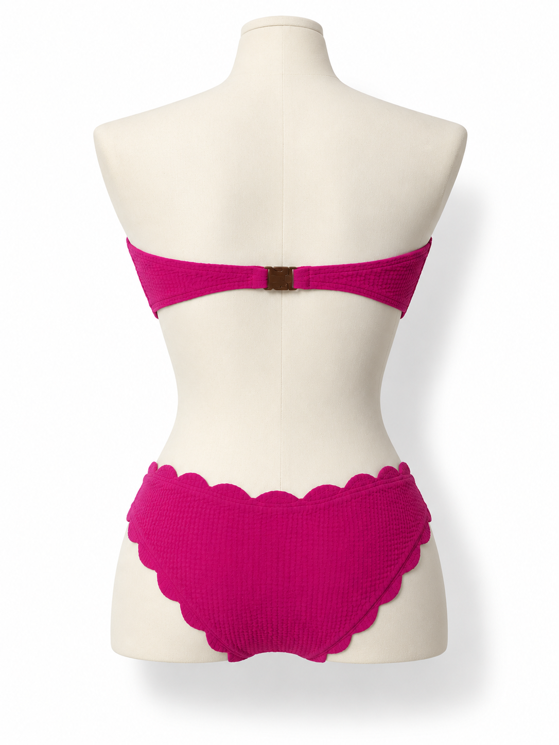 Bikini Marysia Antibes fucsia festoneado – Talla M – Circa 2017