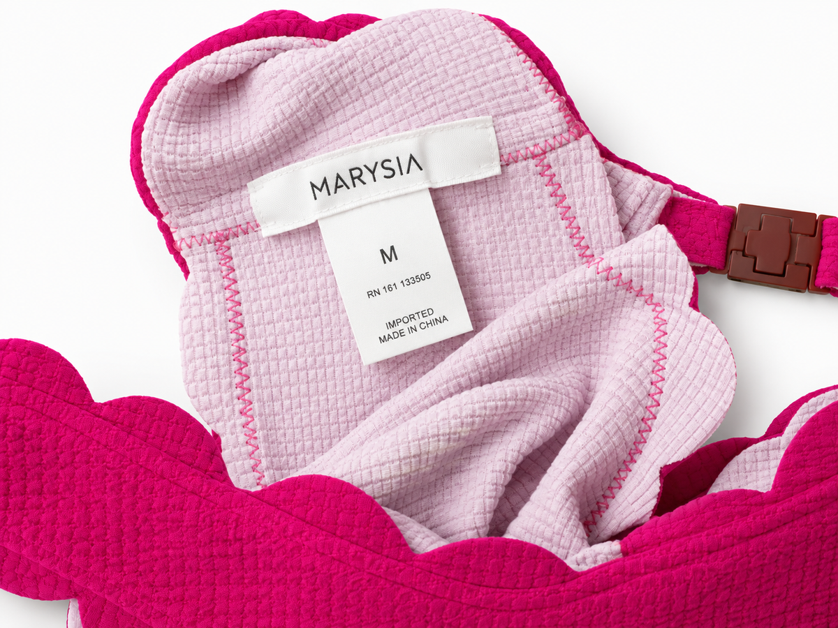 Bikini Marysia Antibes fucsia festoneado – Talla M – Circa 2017