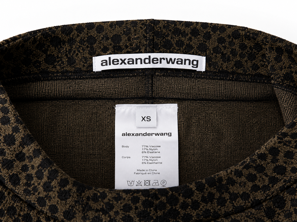 Falda larga Alexander Wang de chenilla con estampado animal – Talla XS – 2024