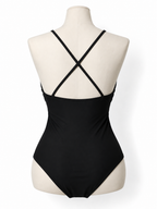 Bañador Dion Lee negro con aberturas y herrajes – Talla 36 – 2019
