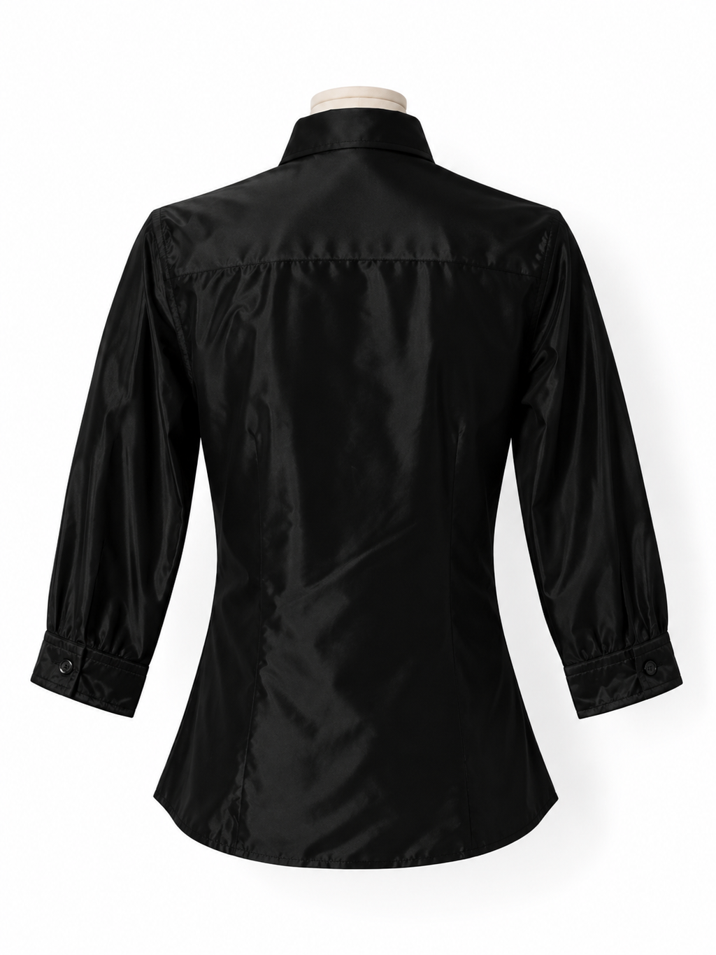 Camisa Carolina Herrera New York de seda negra – Talla 34 – Años 2000