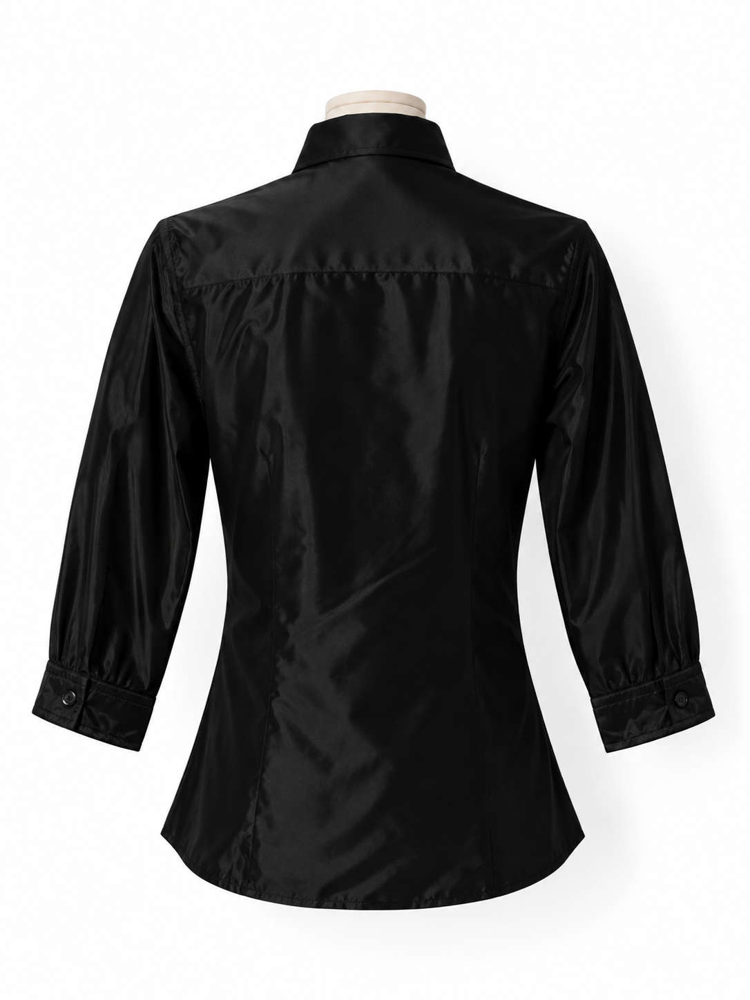 Camisa Carolina Herrera New York de seda negra – Talla 34 – Años 2000