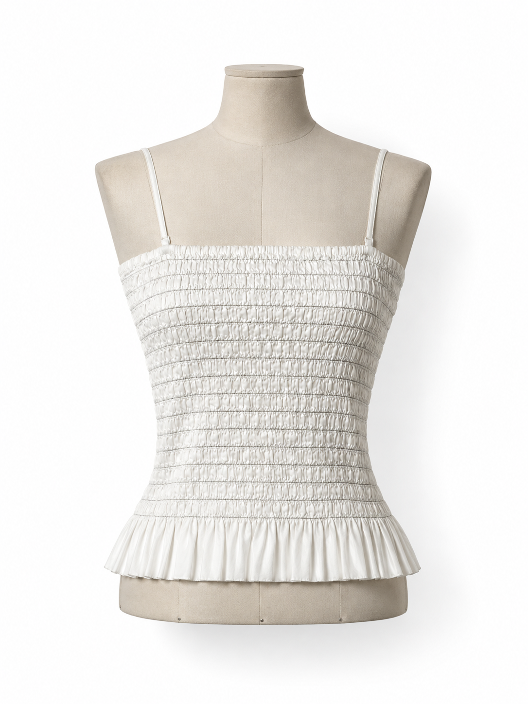 Top ATM Anthony Thomas Melillo de lino blanco fruncido – Talla M – Nuevo con etiqueta – Circa 2022