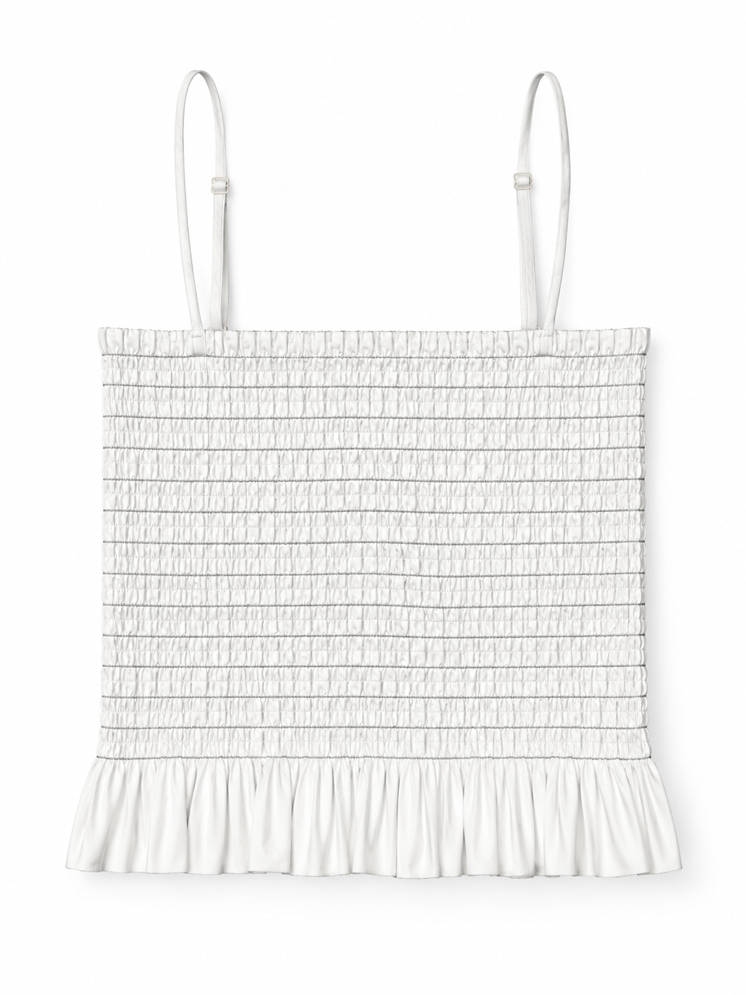 Top ATM Anthony Thomas Melillo de lino blanco fruncido – Talla M – Nuevo con etiqueta – Circa 2022