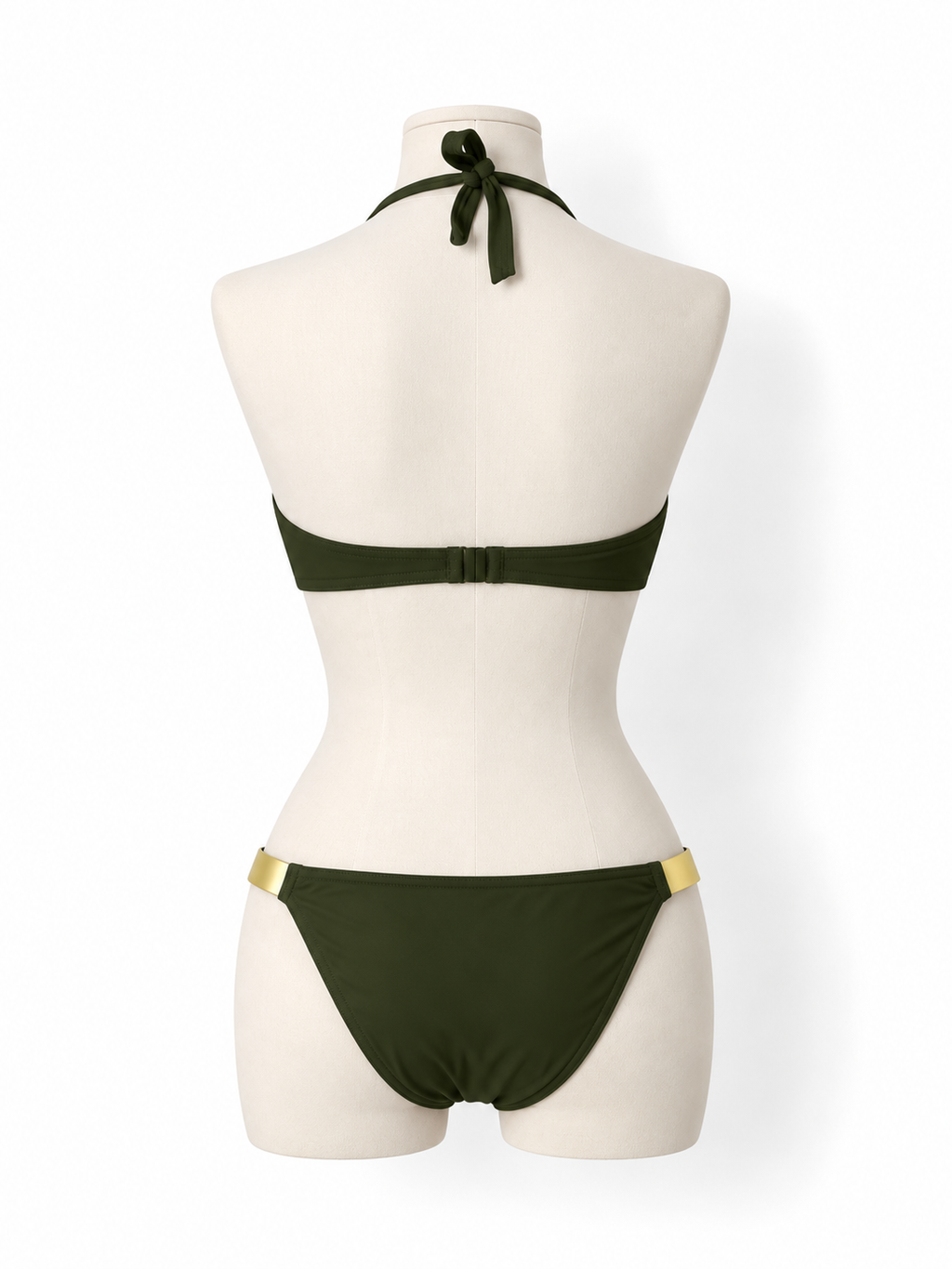 Bikini Eres verde militar con detalles dorados – Circa 2019