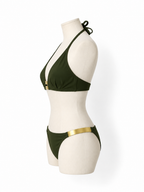 Bikini Eres verde militar con detalles dorados – Circa 2019