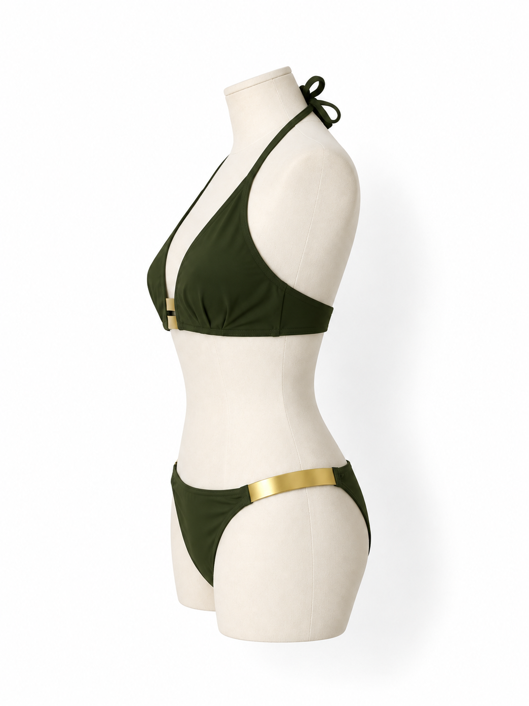 Bikini Eres verde militar con detalles dorados – Circa 2019