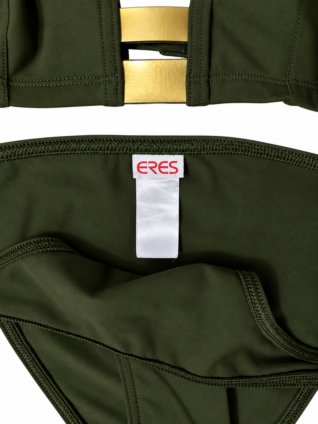 Bikini Eres verde militar con detalles dorados – Circa 2019