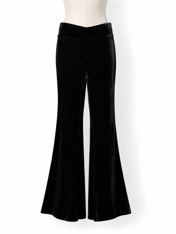 Pantalón de terciopelo negro Maggie Marilyn Rule Breaker – Talla 36