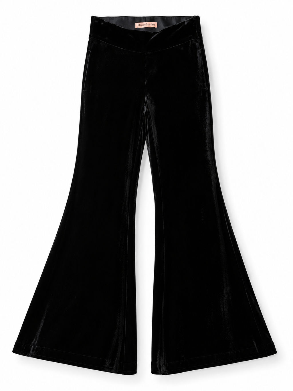 Pantalón de terciopelo negro Maggie Marilyn Rule Breaker – Talla 36
