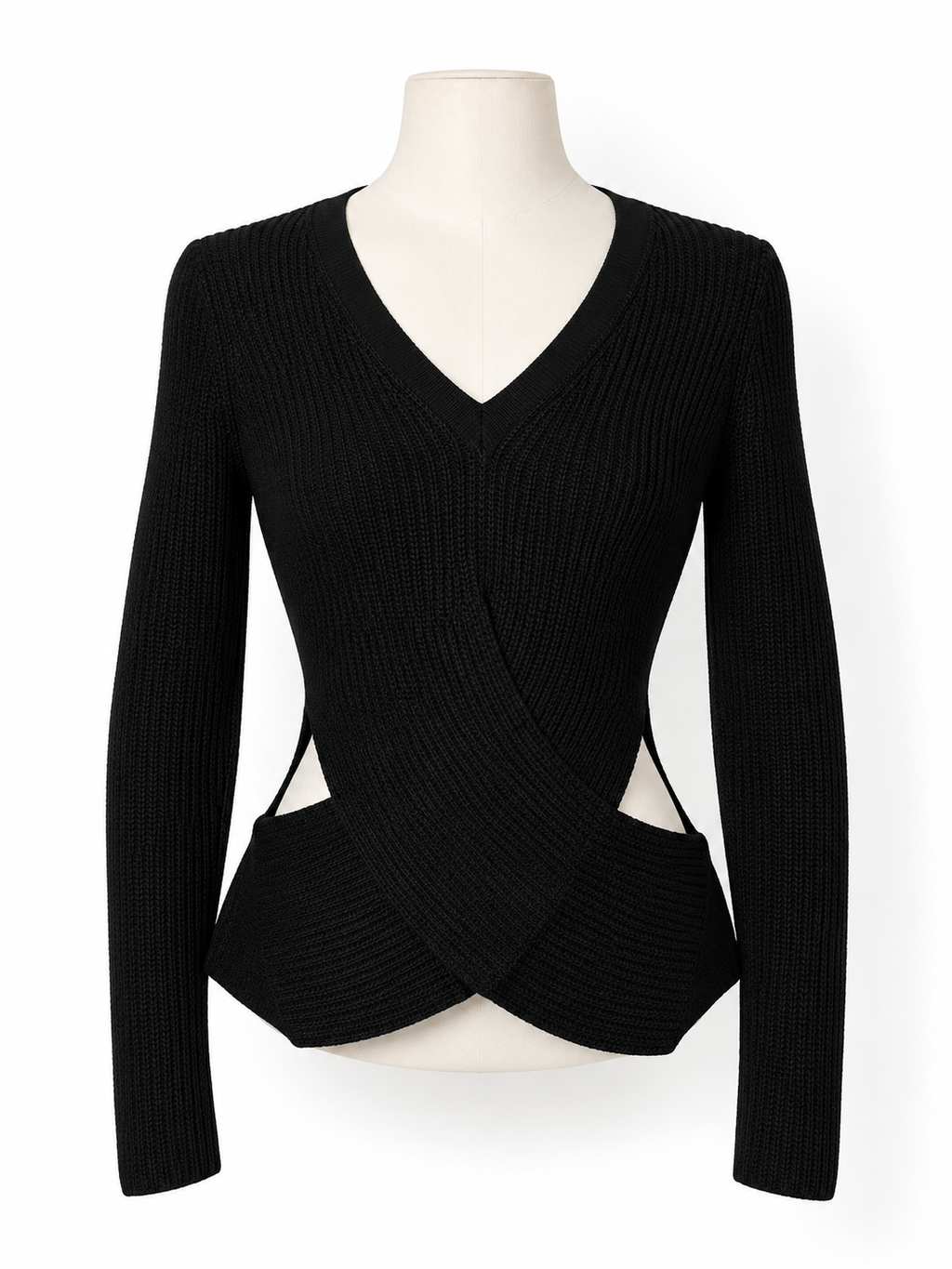 Jersey negro Roberto Cavalli de punto con aberturas – Talla 38