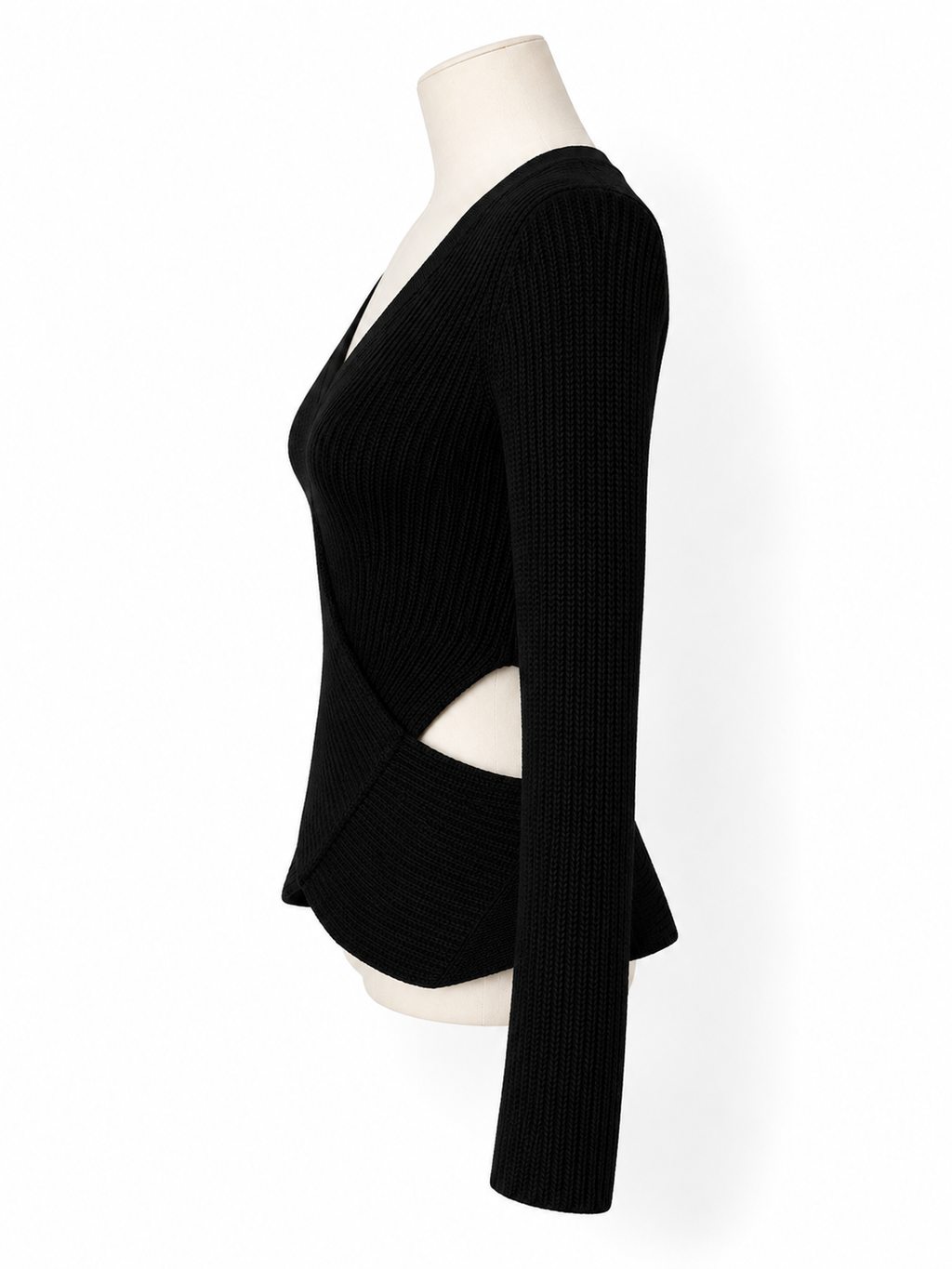 Jersey negro Roberto Cavalli de punto con aberturas – Talla 38