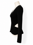 Jersey negro Roberto Cavalli de punto con aberturas – Talla 38