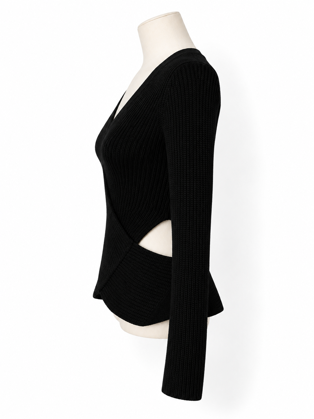 Jersey negro Roberto Cavalli de punto con aberturas – Talla 38