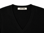 Jersey negro Roberto Cavalli de punto con aberturas – Talla 38