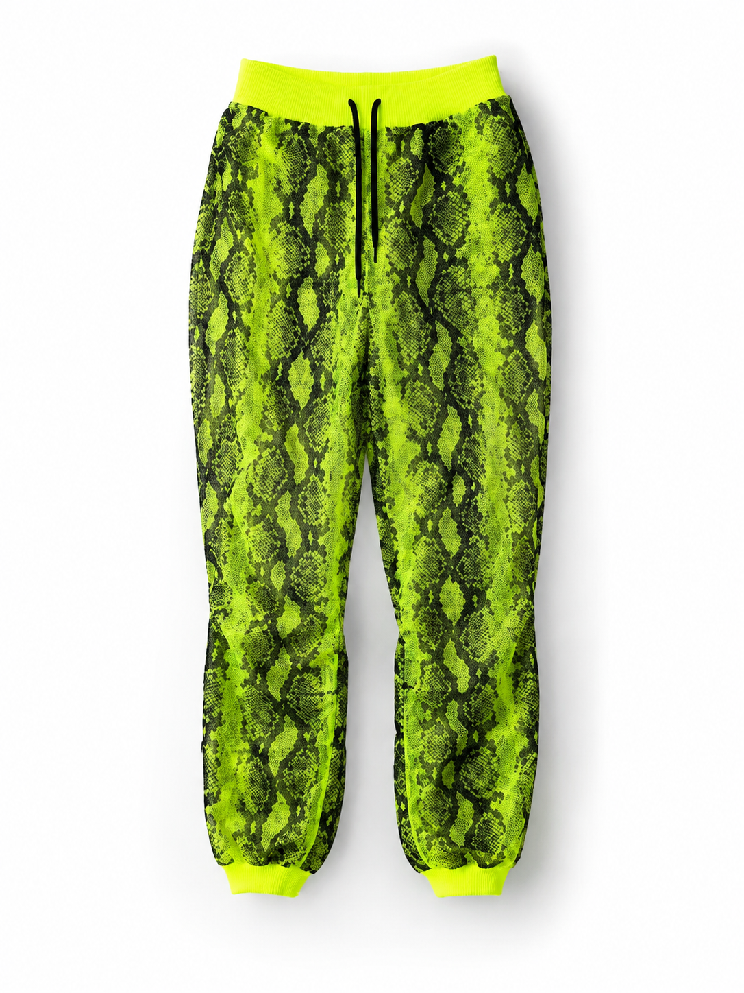 Pantalón jogger Off-White de organza con estampado de serpiente neón - Talla 36