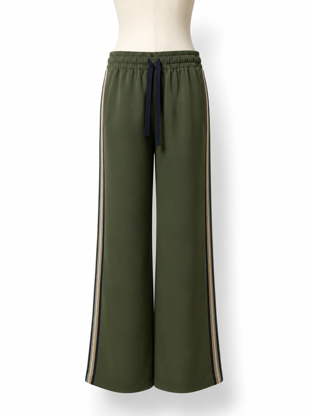 Pantalón Zadig & Voltaire Woww Crepe verde caqui – Talla 36
